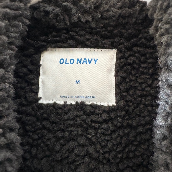 Old Navy | Sherpa lined bomber jacket | size medium - Picture 2 of 2